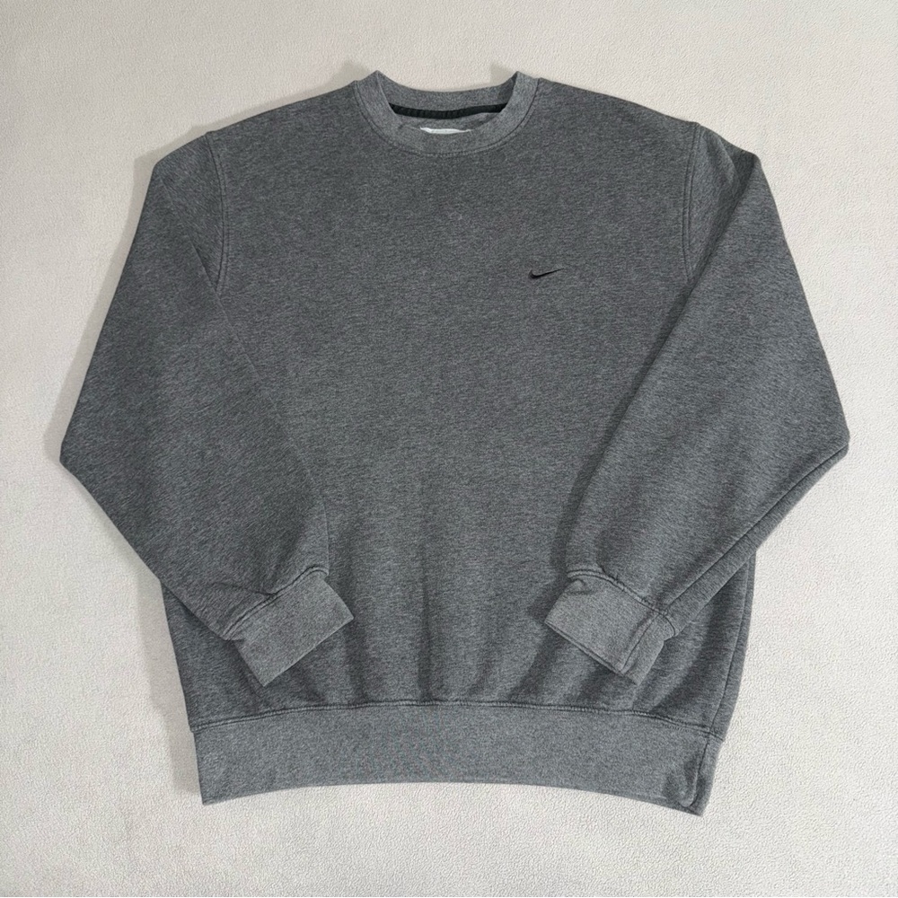 Vintage Y2K Nike Gray Tag Charcoal Sweatshirt Size L Hip Hop Streetwear Sports